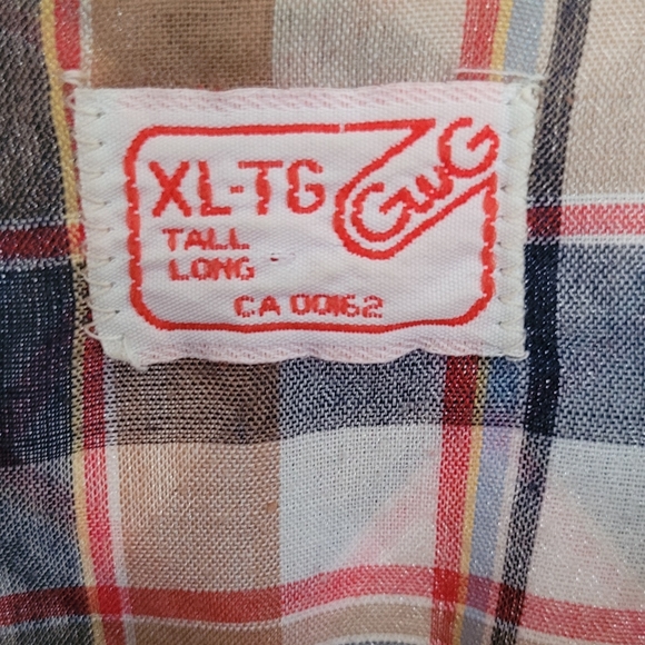 Vintage GWG Westernwear Pearl Snap Button Long Sleeve Cowboy Shirt - Picture 6 of 7